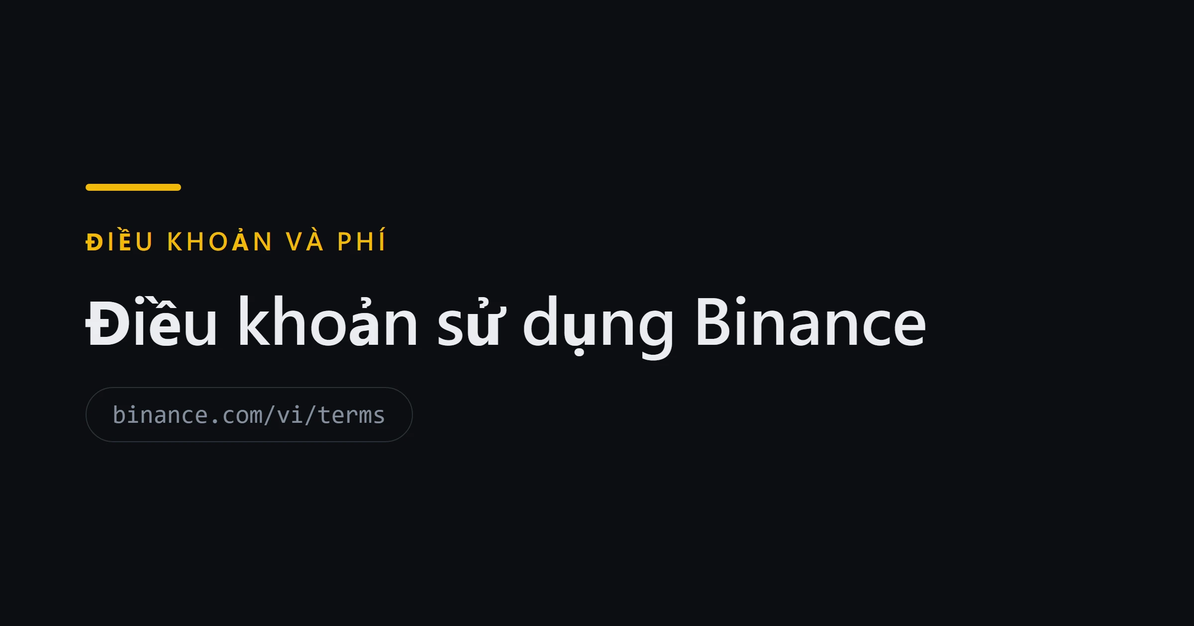Điều khoản sử dụng Binance