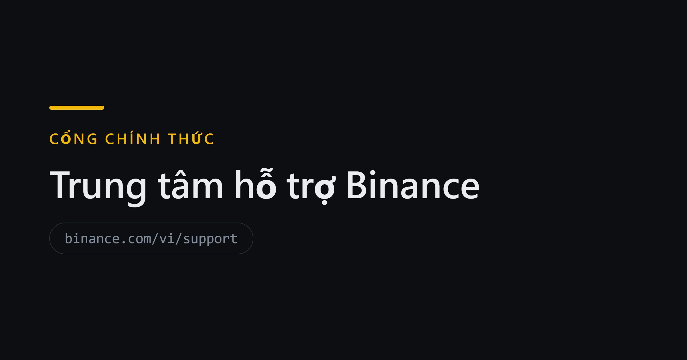 Trung tâm hỗ trợ Binance