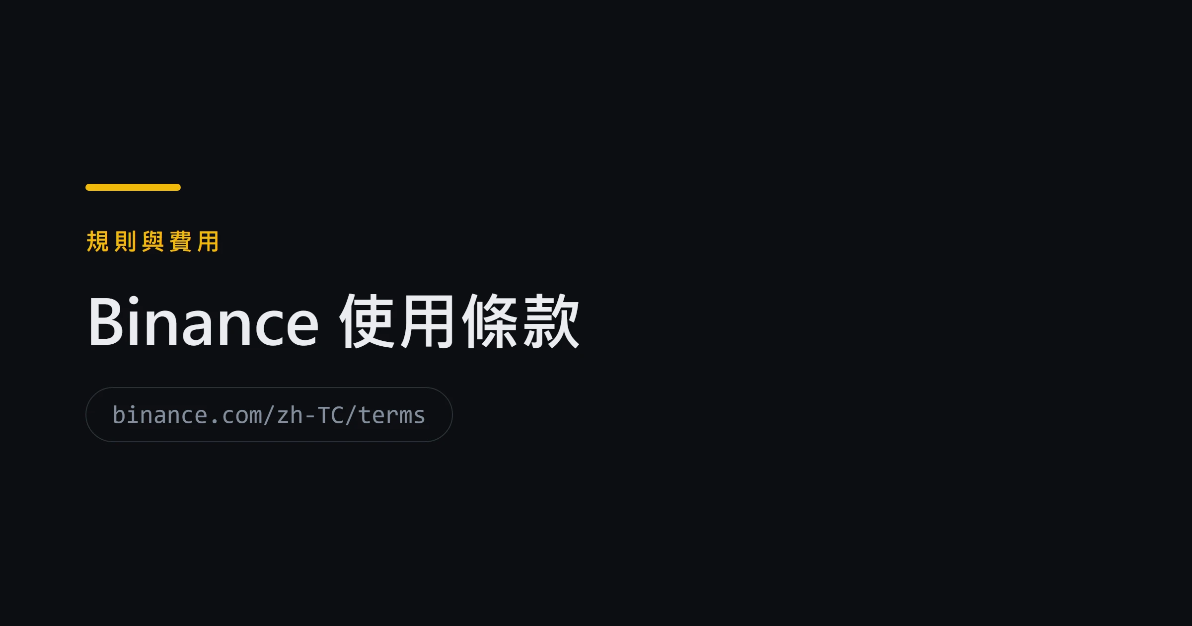 Binance 使用條款