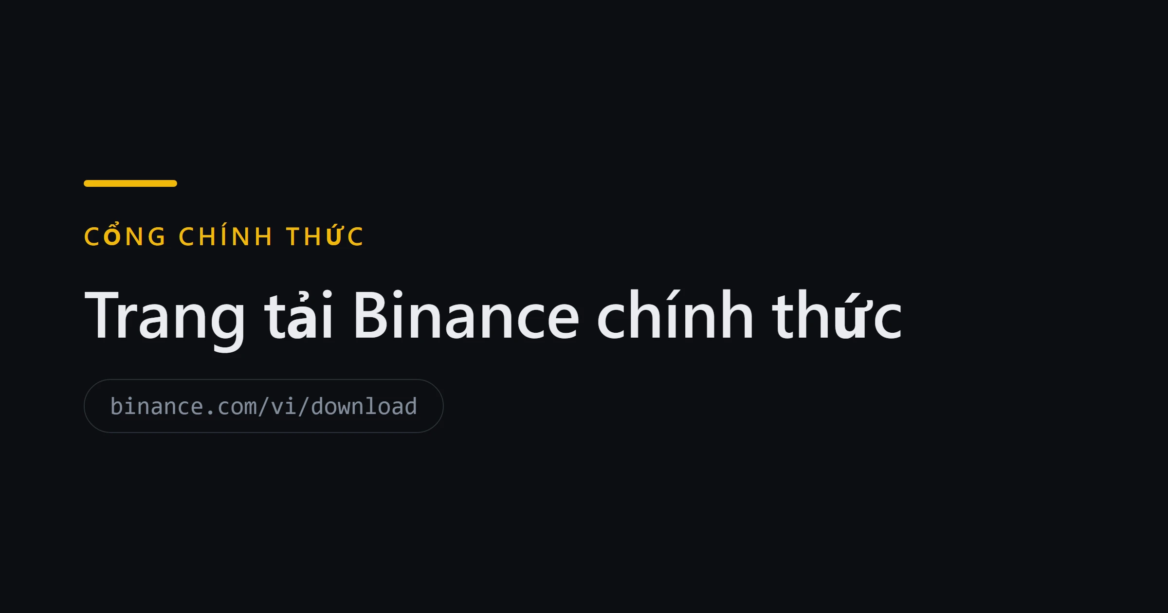 Trang tải Binance chính thức